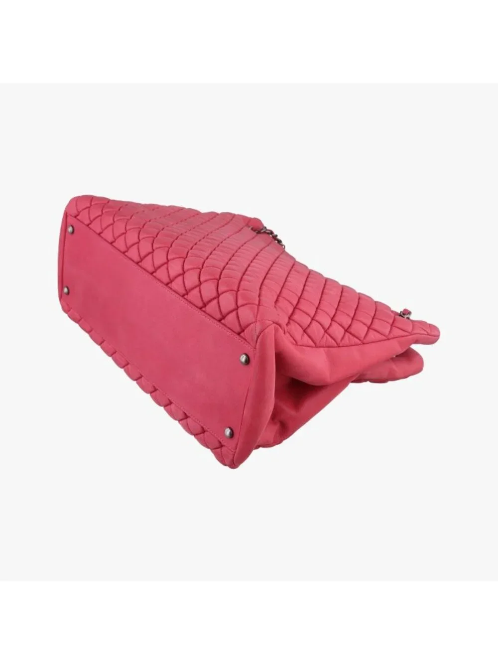 Chanel Quilted CC Logo Mademoiselle Red Leather Handbag